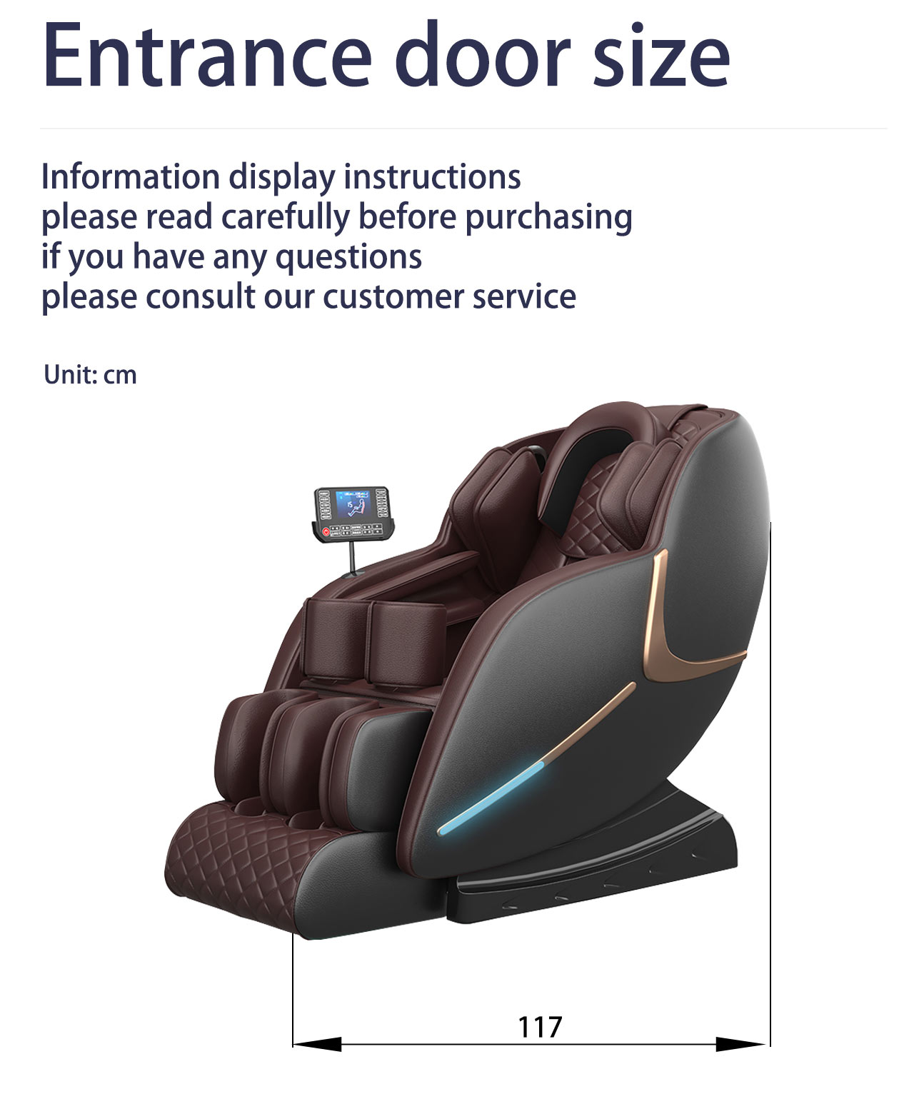 Heating Funtion voice control black massage chair 